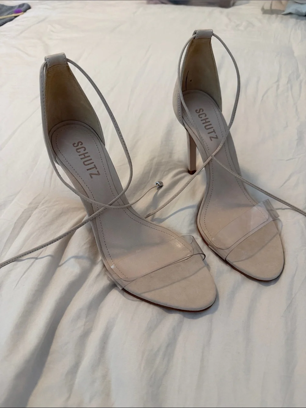 Schutz Josseana Open Toe Nubuck High-Heel Sandals - Size 7.5 - New